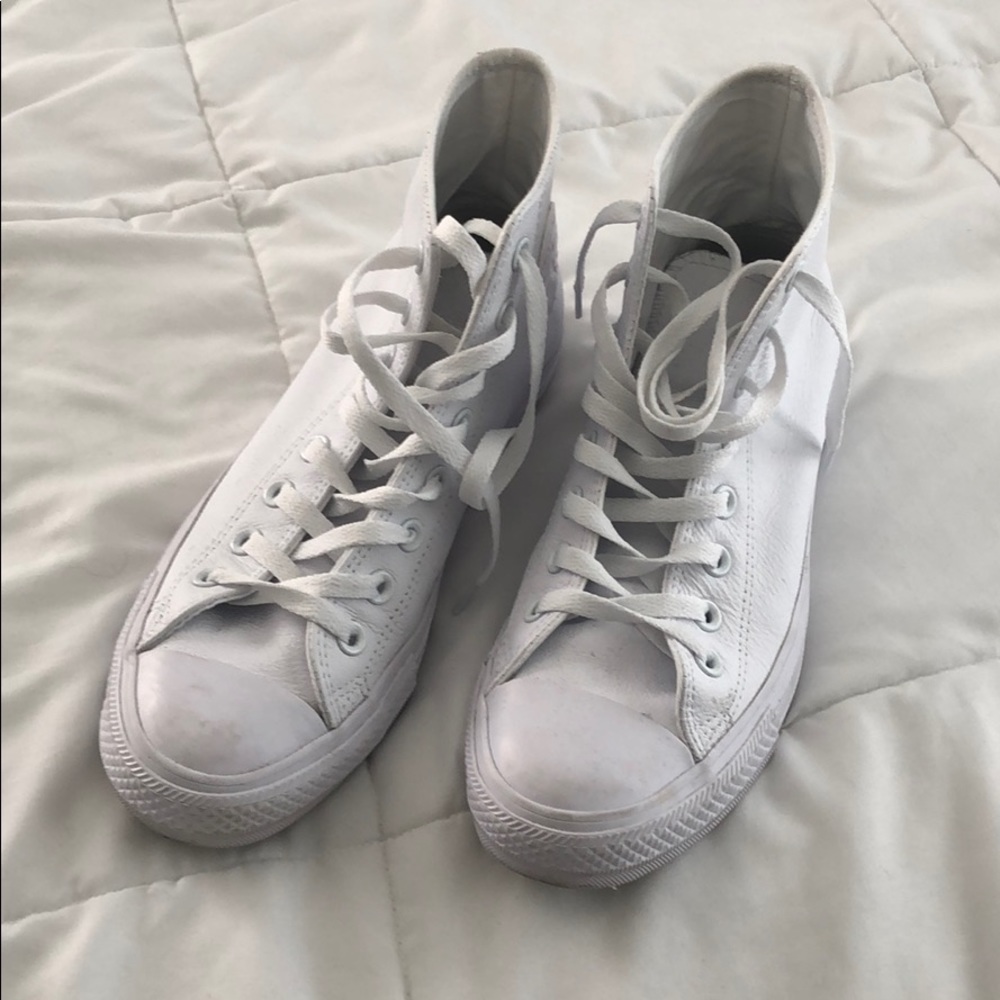 White converse high tops
